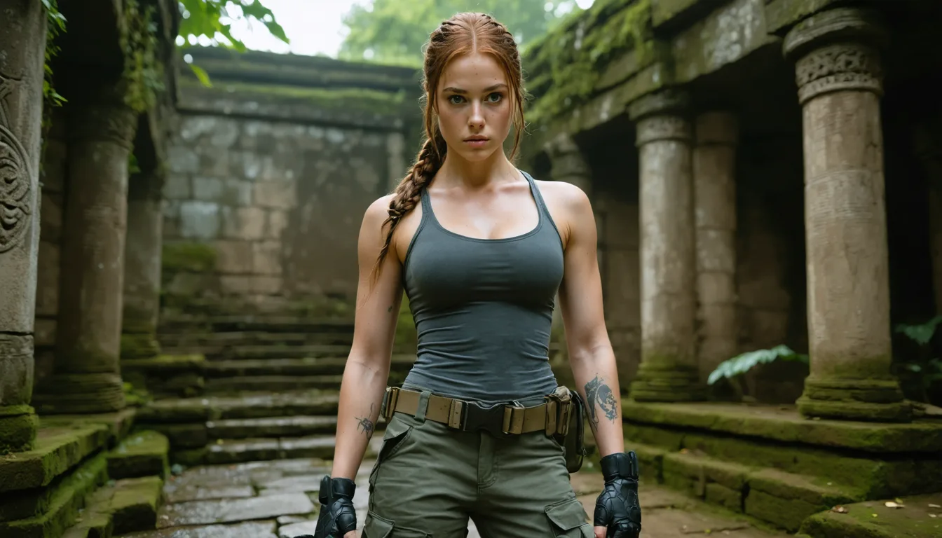 discover exclusively the first shots of sophie turner embodying the iconic lara croft, a highly awaited transformation for adventure and cinema fans.