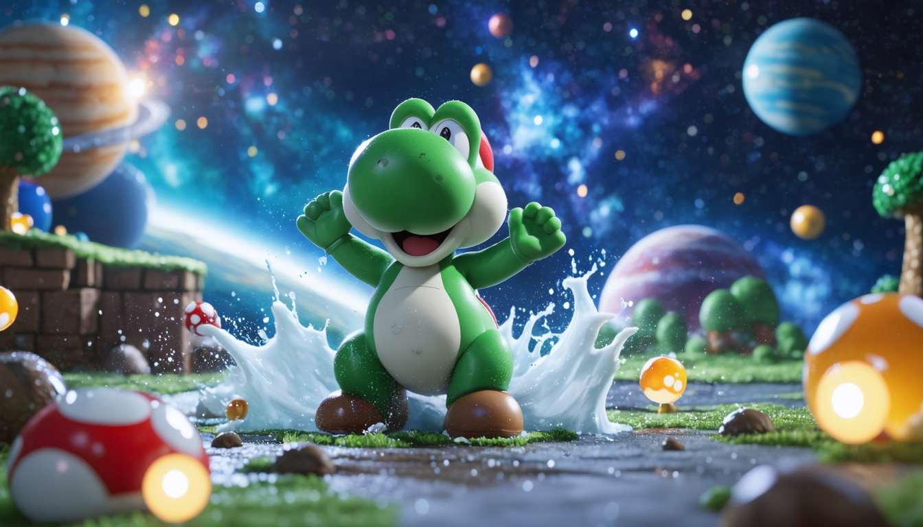 discover the surprise appearance of yoshi in the new super mario galaxy trailer! dive into a galactic adventure full of surprises and action.