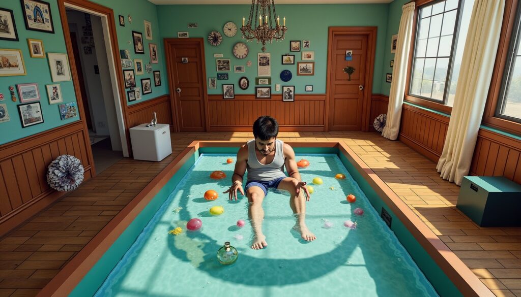 Quentin Dupieux's Vertigo: a bold work blending the PlayStation 1 game universe and the Sims style