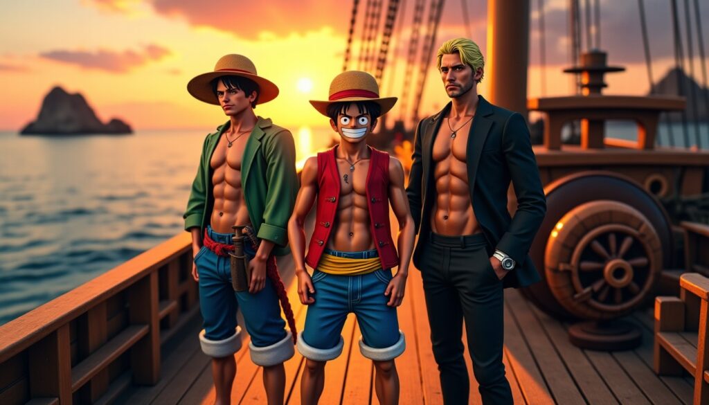 One Piece : Luffy, Zoro e Sanji, dignos herdeiros de Roger, Rayleigh e Gaban ?