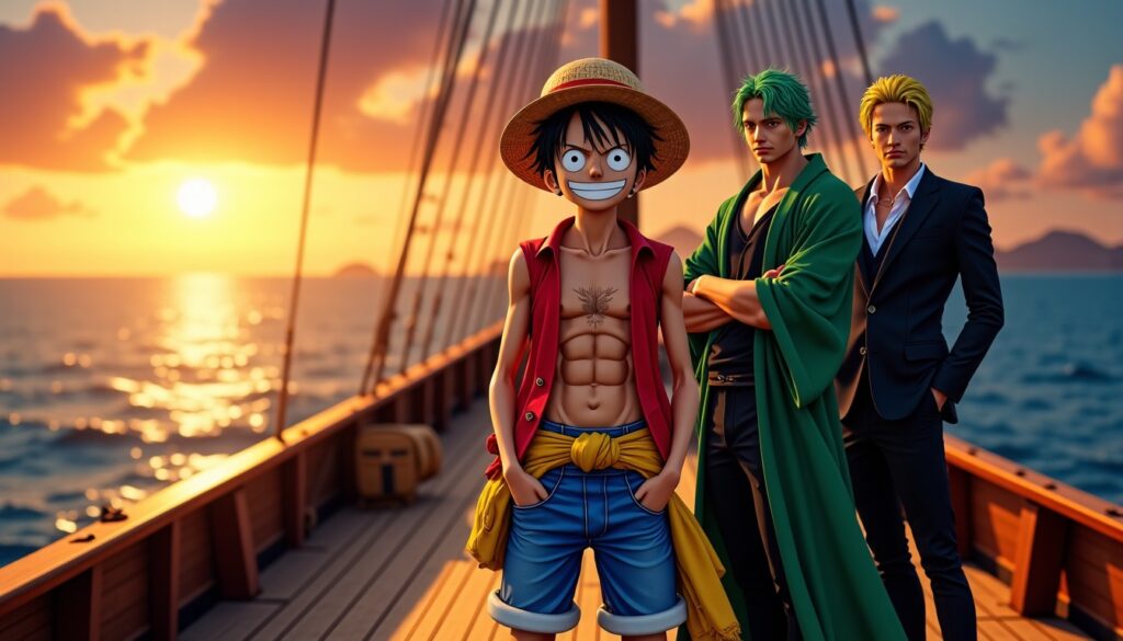One Piece : Luffy, Zoro y Sanji, ¿dignos herederos de Roger, Rayleigh y Gaban?